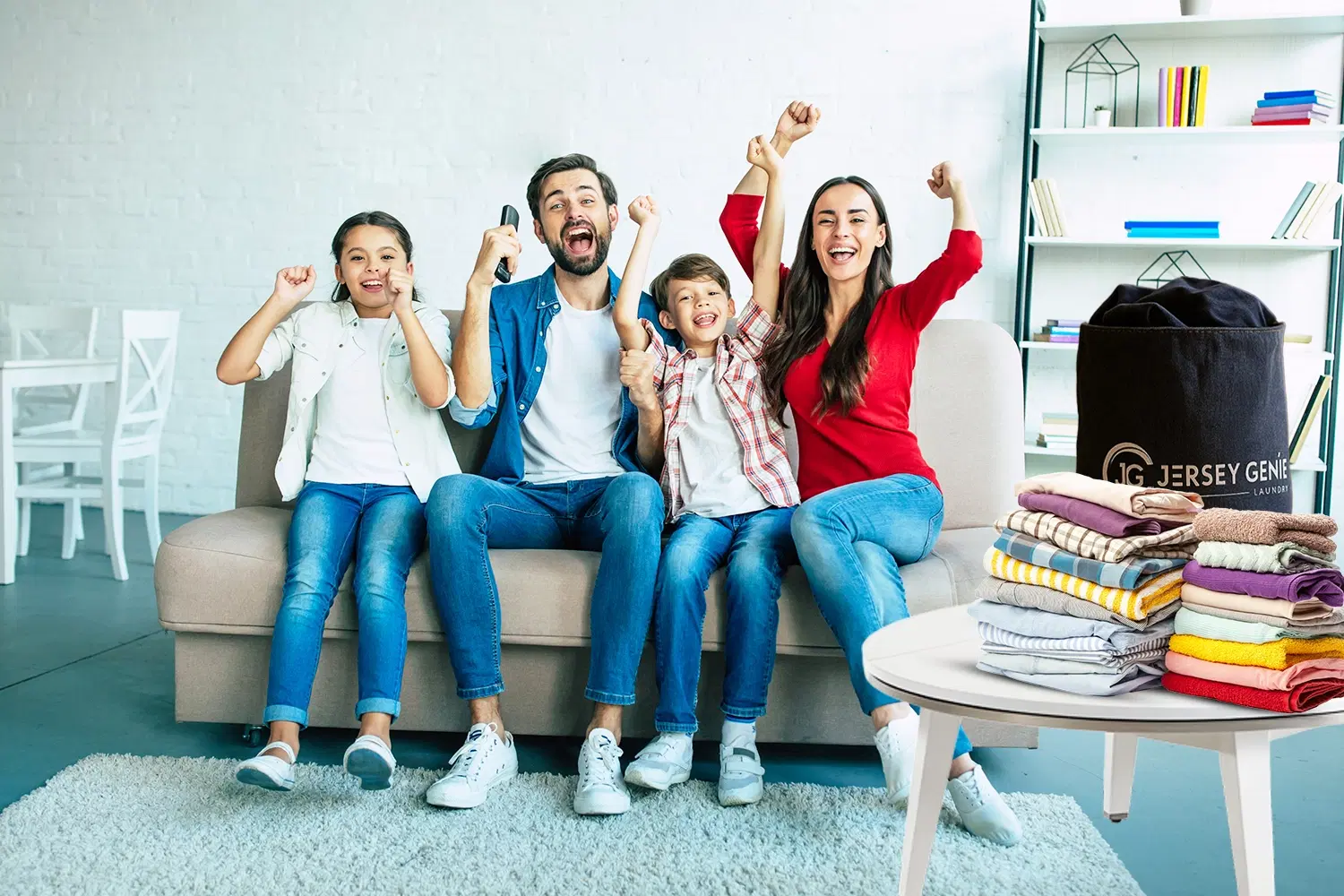 A group of friends laughing and relaxing together on a sunny day.